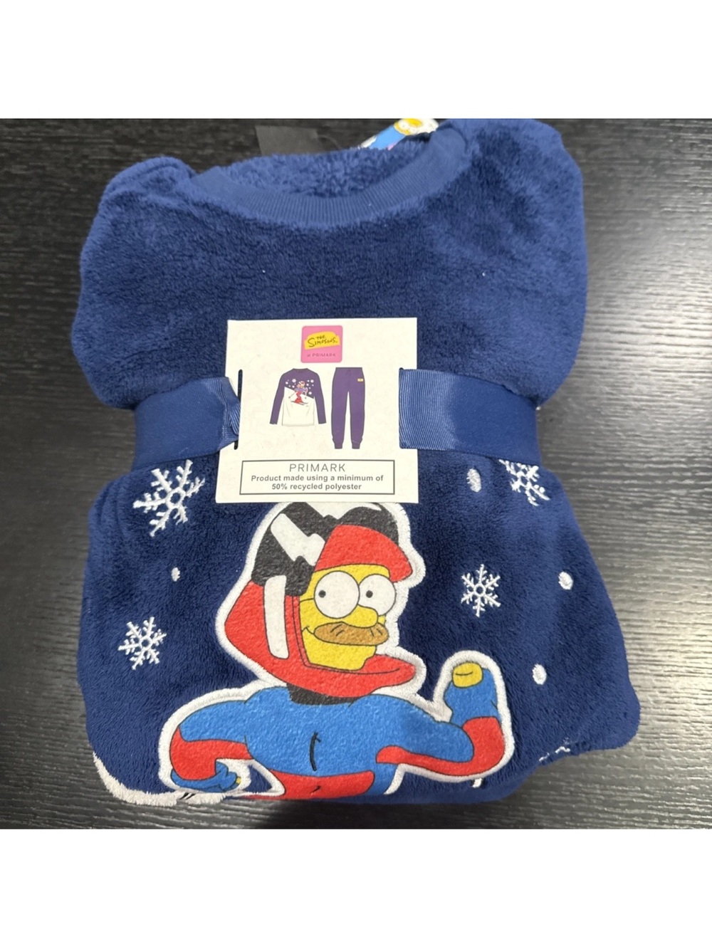 The Simpsons X Primark Matt Groening Blue Long Sleeve  Pyjama Set Size M